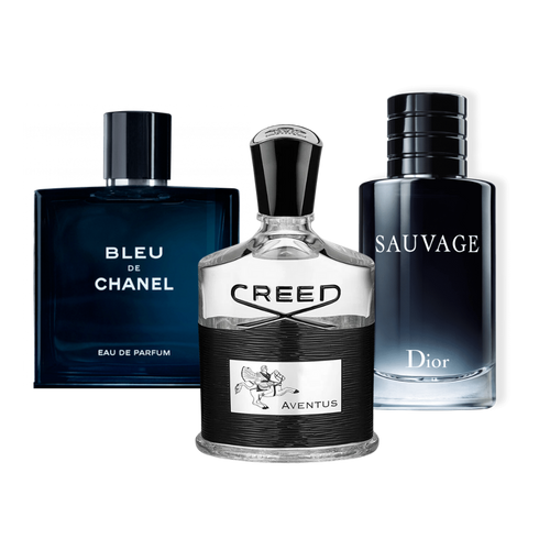 3 Perfumes Creed Aventus Bleu de Chanel Dior SAUVAGE Eau Parfum Riviera