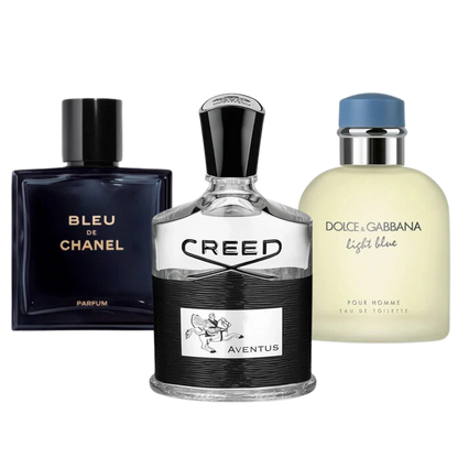 3 Perfumes Bleu de Chanel Creed Aventus Dolce Gabbana Light Blue Eau Parfum